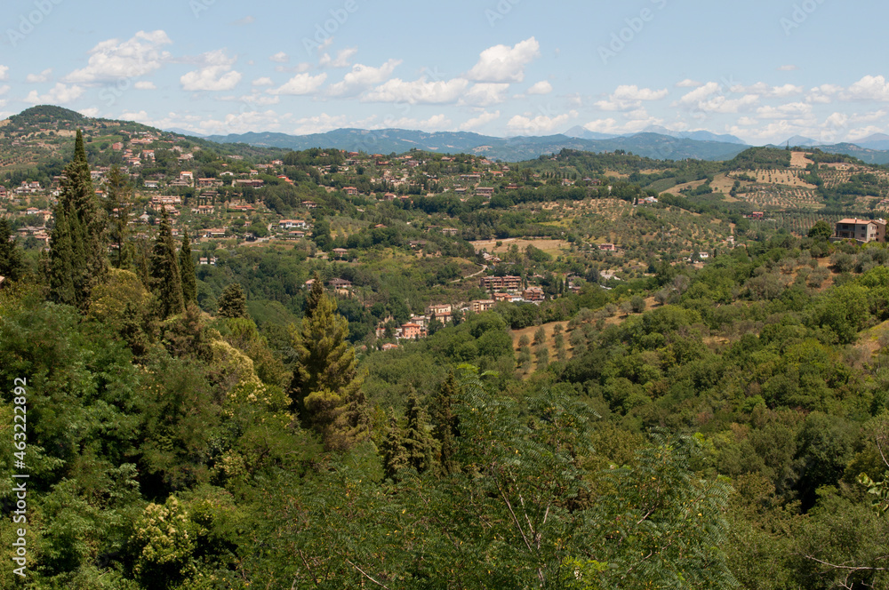 Perugia Valley and Woods Landscape, Italy