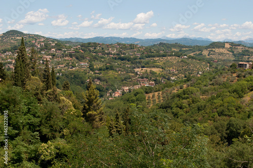 Perugia Valley and Woods Landscape  Italy