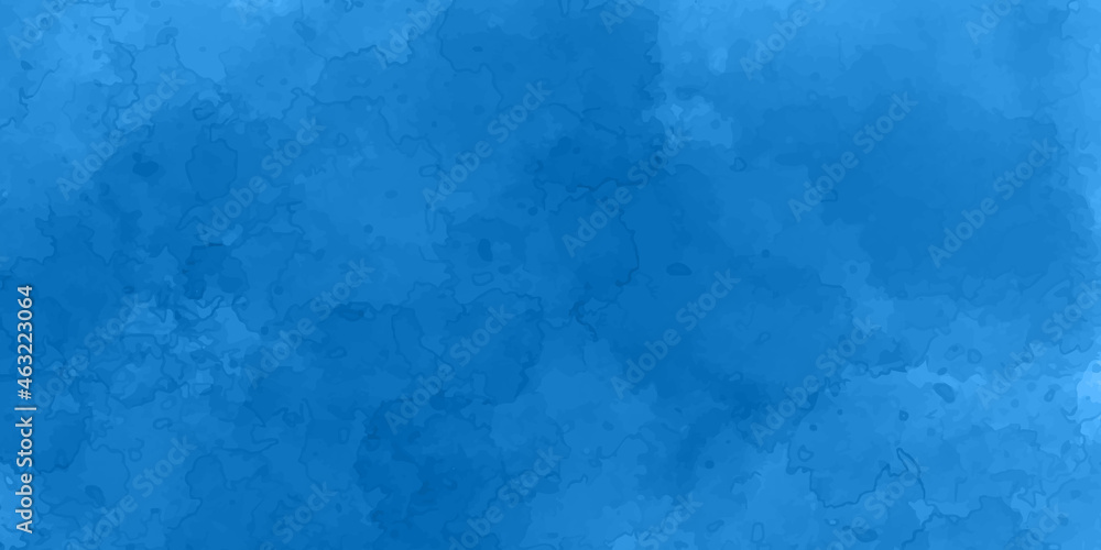 Abstract blue background texture, solid bright blue vintage paper illustration with textured paint grunge