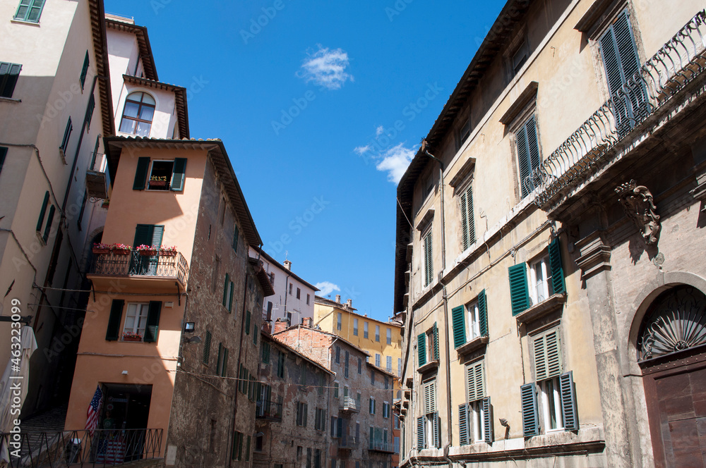 Perugia, Old Town Buildings. Italy