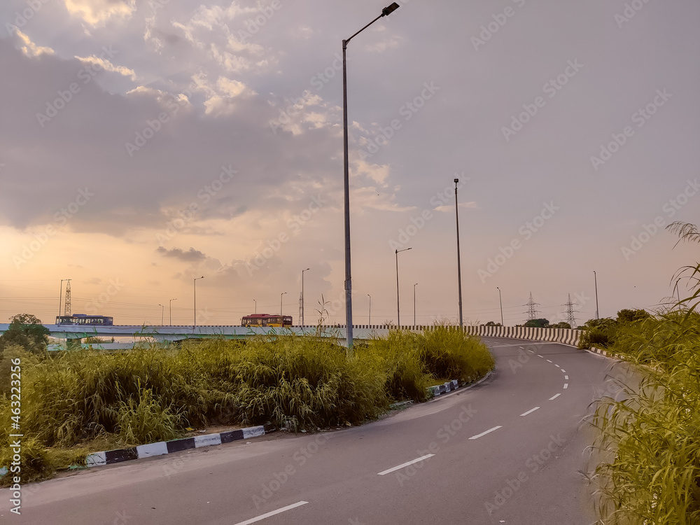 Fototapeta premium The newly constructed Seelampur-Shastri Park flyover will be major relief to commuters between Welcome in northeast Delhi and Kashmere Gate and Delhi Uttar Pradesh border. 