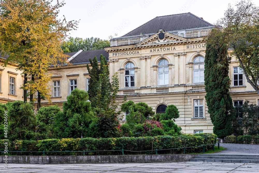 Lviv, Ukraine - October, 2021: Danylo Halytsky Lviv National Medical University. Autumn time.