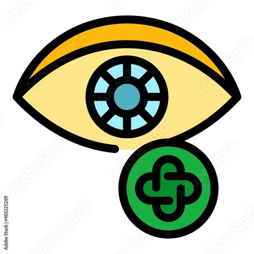 Optometry icon. Outline Optometry vector icon color flat isolated