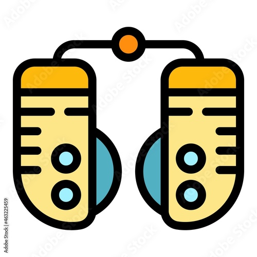 Optometry device icon. Outline Optometry device vector icon color flat isolated