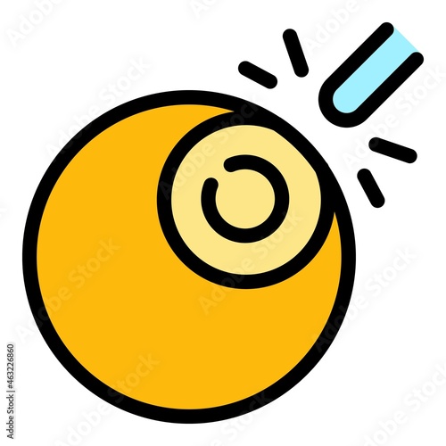 Eyes test icon. Outline Eyes test vector icon color flat isolated