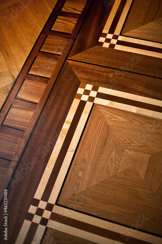 Details of a beautiful marquetry photo
