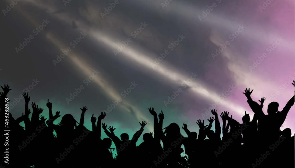 Cheering cloud concert ambience

