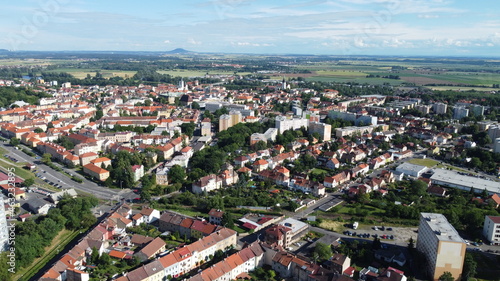 Bird view on historic crown city Litoměřice (Leitmeritz) 