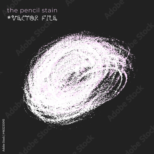 Original pencil drawing texture. Coal spot. Vector abstract pop art background. Arty shape for banner backdrop, organic healthy food label, bio badge, flyer design. Minimalist charcoal illustration.