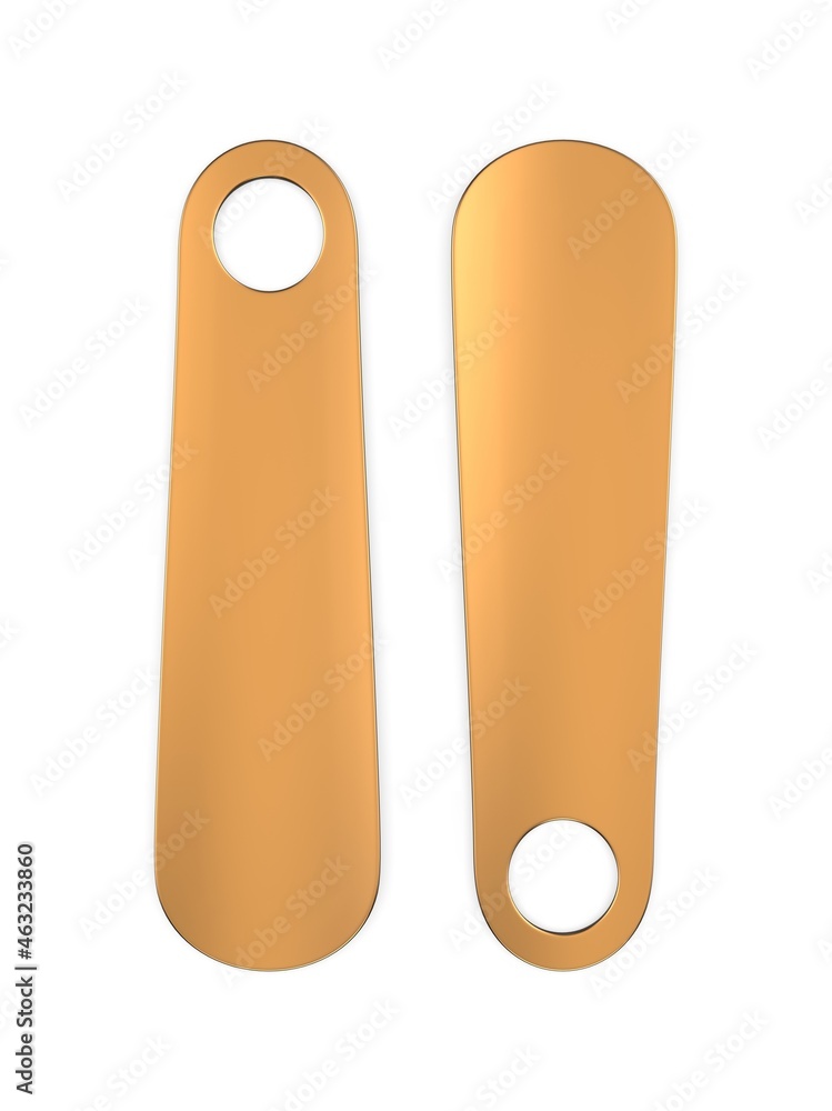 Blank Plastic Shoe Horn mockup template, 3d render illustration. Stock ...