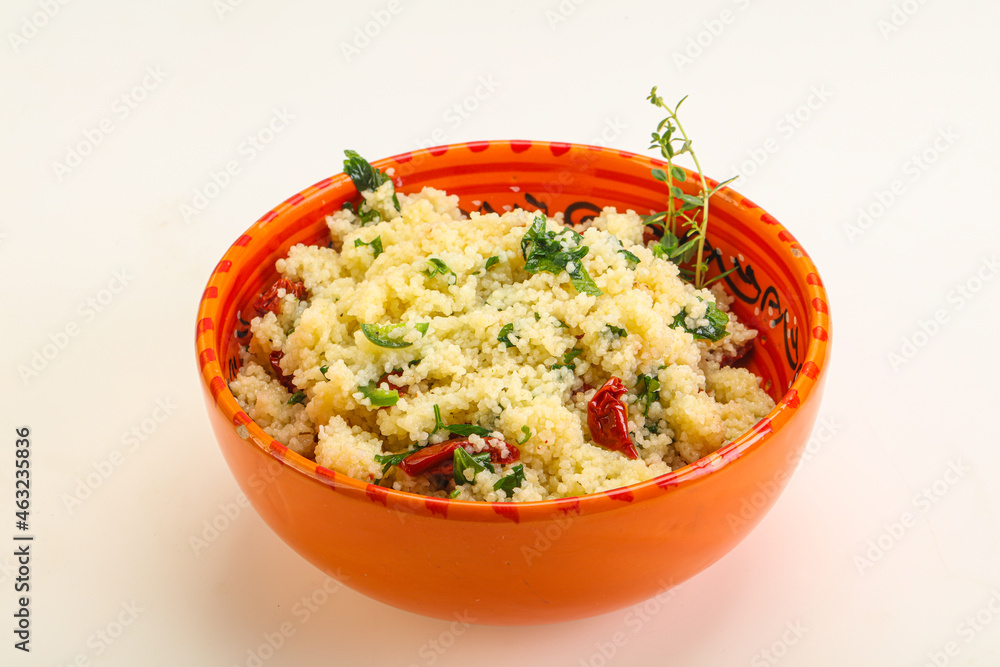 Vegetarian uisine - couscous with vegetables