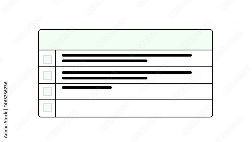 Self drawing animation - to do list, report, presentation sheet, paper, screen, page. Self drawing animation - to do list, report, presentation sheet, paper, screen, page.