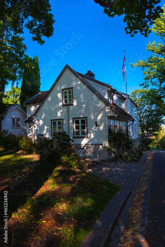 Canvas Print house in the woods, Oslo, Norway