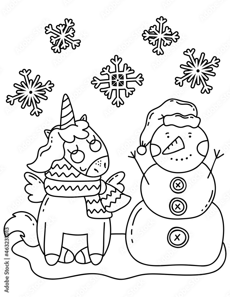 88  Coloring Pages Unicorn Christmas  Latest HD