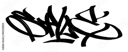 Black graffiti tag lettering marker ink paint