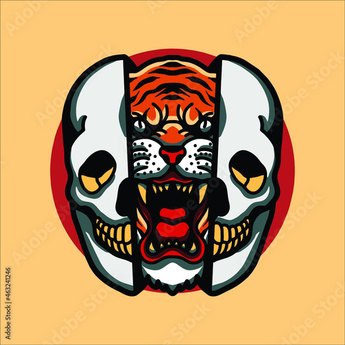 tiger tattoo vector design