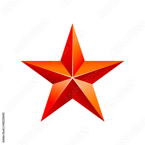 Red 3d star with Golden 3d star with highlights