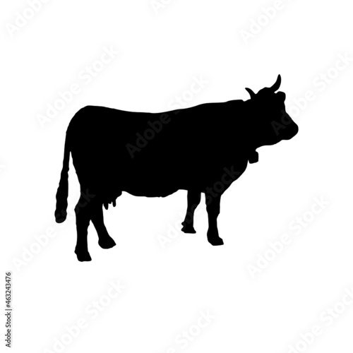 Cute cow logo vector icon illustration. cattle farm