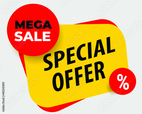 Special offer sale label. DISCOUNT PACK DESIGN PROMO, Sale Discount Banner. Discount offer price tag. Vector Modern Sticker Illustration. Isolated Background Vector. sale label with discount. eps