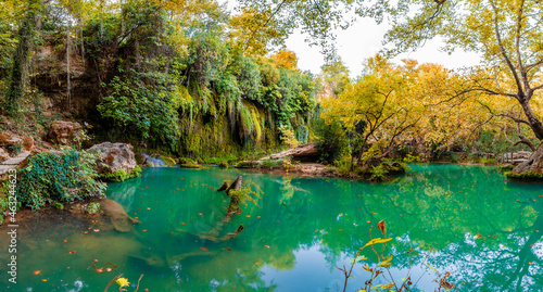 Fototapeta Naklejka Na Ścianę i Meble -  Kursunlu Waterfall in Antalya Province of Turkey