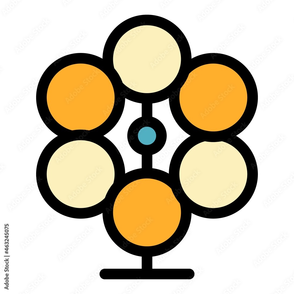 Perpetual motion stand icon. Outline Perpetual motion stand vector icon color flat isolated Perpetual motion stand icon. Outline Perpetual motion stand vector icon color flat isolated