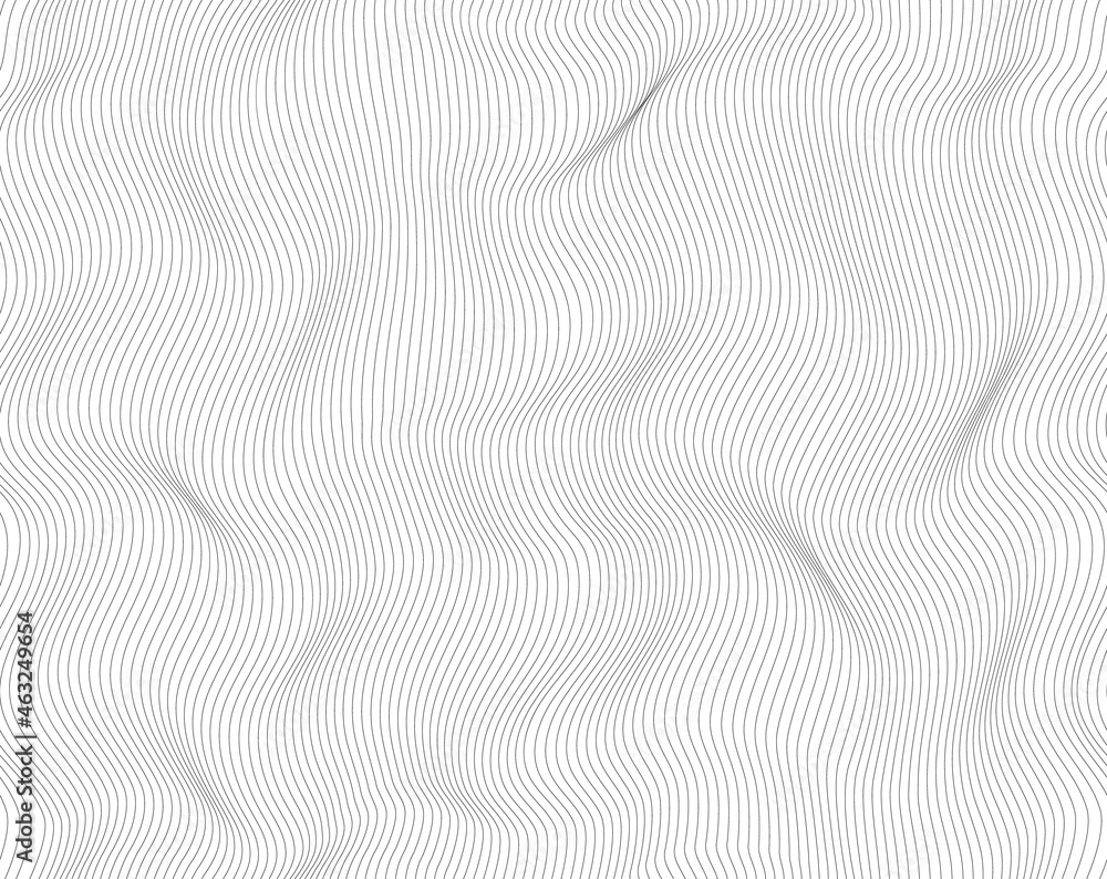 Lines abstract background, light black and white color. Vector seamless pattern modern swirl