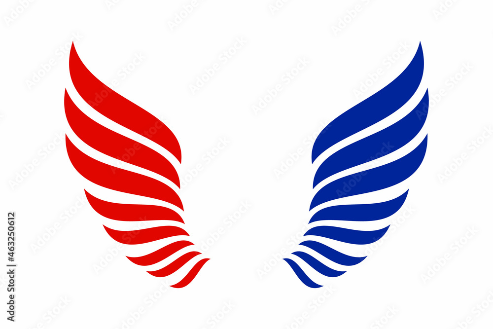 Obraz premium Wings Vector icon for apps and websites