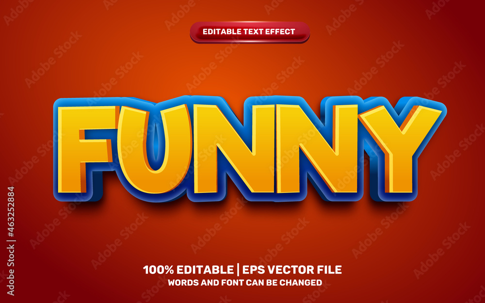 funny cartoon comic game 3d editable text effect funny cartoon comic game 3d editable text effect