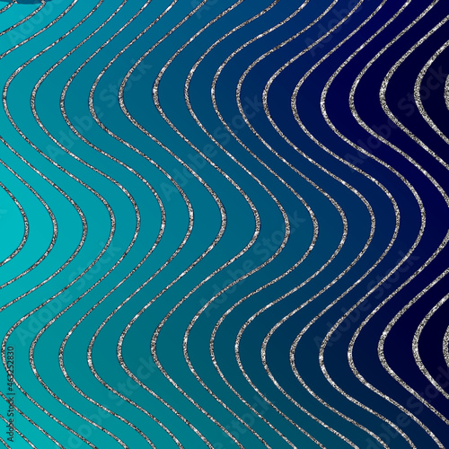 onde metallizzate oro sfumatura blu scuro verde