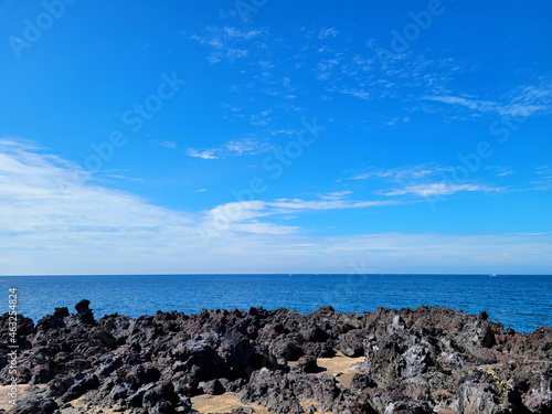 sea, blue sea, White Cloud, Blue sky © jongho