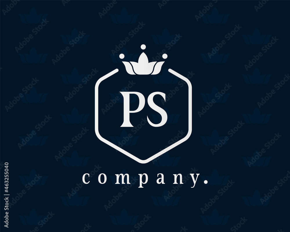 Letter PS crown monogram. Elegant logo and creative typography. The graceful vintage emblem for book design, brand name, business card, restaurant, boutique, hotel, cafe, badge, label. Vector symbol. Letter PS crown monogram. Elegant logo and creative typography. The graceful vintage emblem for book design, brand name, business card, restaurant, boutique, hotel, cafe, badge, label. Vector symbol.