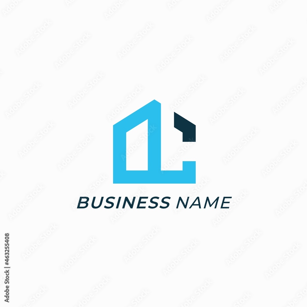 logo design home and letter c