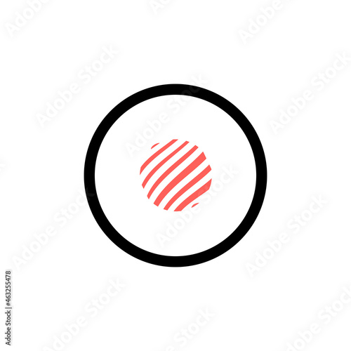 sushi rolls flat symbol utlines vector illustration