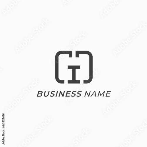 logo design letter G and letter I