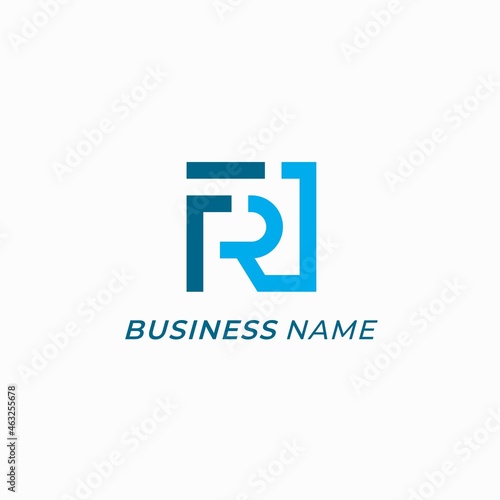 logo design square and letter R