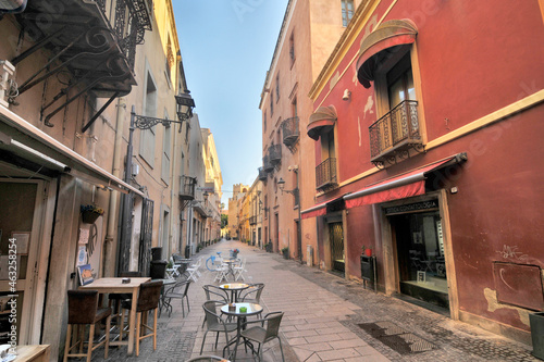 Medieval street in the old town of Oristano, Sardinia © robnaw