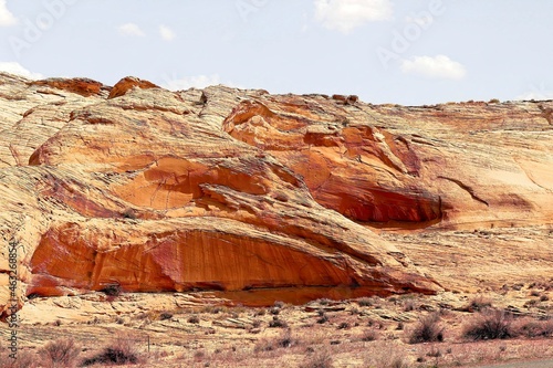 Unique Rock Formation Showing Erosion And Striation