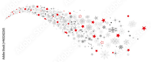 VAGUE D'ÉTOILES EN NOIR ET ROUGE