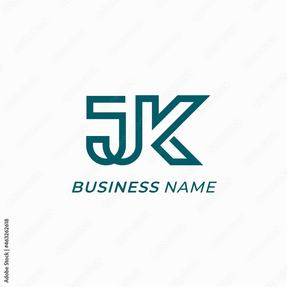 design logo creative letter J and letter K design logo creative letter J and letter K