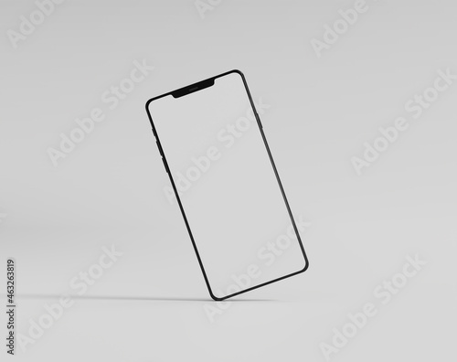 Realistic smartphone mockup with blank screen, Mobile phone display