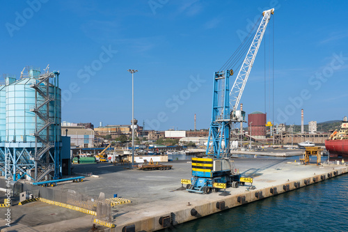 commercial harbour of Piombino, Tuscany, Italy