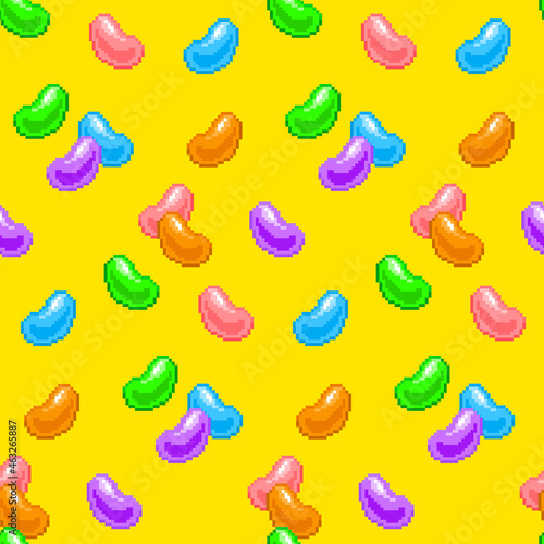Seamless pattern of jelly beans 