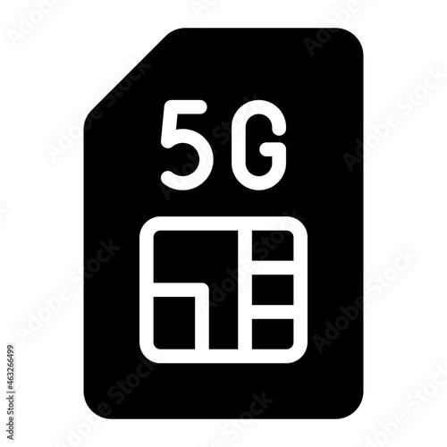 sim card glyph icon