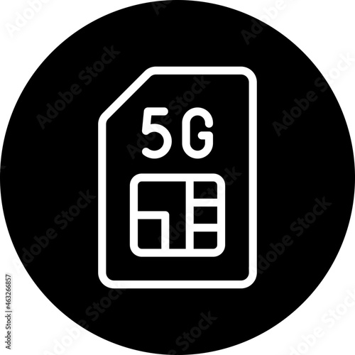 sim card glyph icon