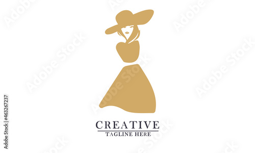 beautiful elegant simple women's hat and clothes design