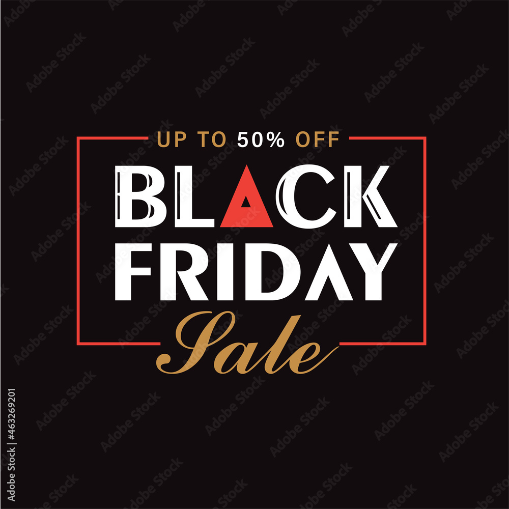 Black Friday sale banner vector design template