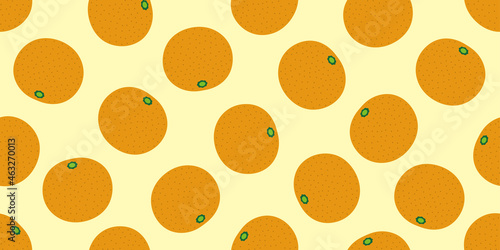 Orange illustration background. Seamless pattern.Vector. オレンジのパターン 背景素材
