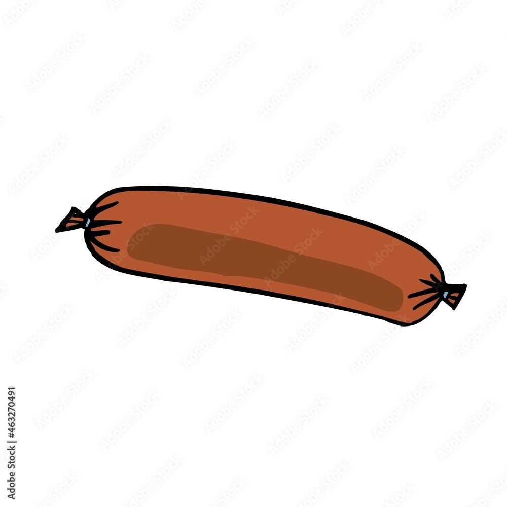 brown sausage food isolated on white background vector design brown sausage food isolated on white background vector design