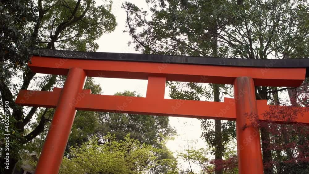 Beautiful red tori gate at Maruyama of Kyoto. Path with a japanese torii gateways entrance through a park to shinto temple. Famous tourist landmar sanctuary with traditional architecture at Japan-Dan Beautiful red tori gate at Maruyama of Kyoto. Path with a japanese torii gateways entrance through a park to shinto temple. Famous tourist landmar sanctuary with traditional architecture at Japan-Dan