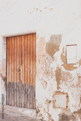 puerta Ciudad pueblo antigua medieval vintage retro colores